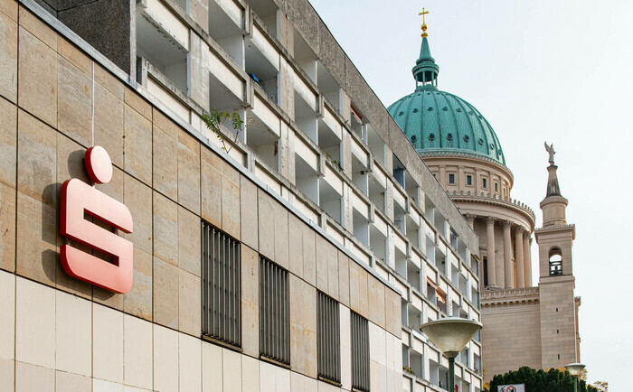 Geschäftsstelle der Mittelbrandenburgischen Sparkasse in Potsdam.