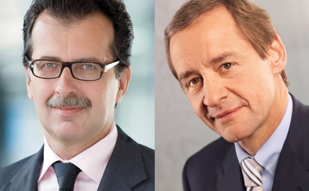 Hans-Jörg Vetter (rechts), Vorstandsvorsitzender der LBBW, und sein Stellvertreter Michael Horn