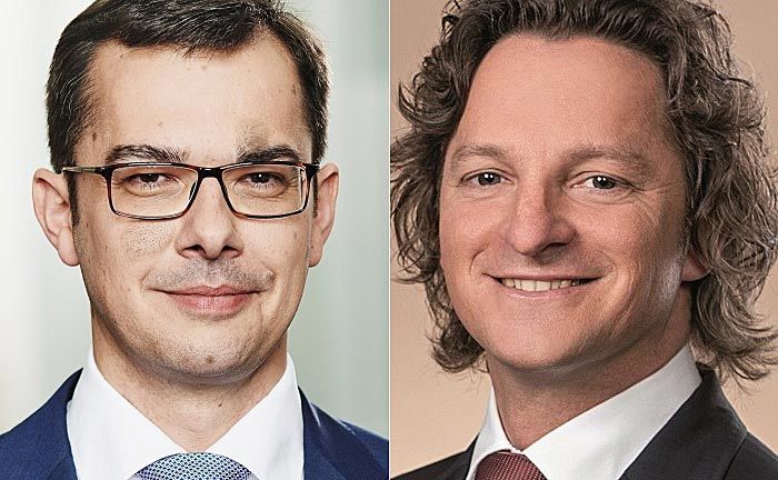 Der Projektverantwortliche der Frankfurter Bankgesellschaft René Schubert (l.) und Fritz Bauer, Leiter Private Banking der Kreissparkasse Waiblingen.  | © Frankfurter Bankgesellschaft/KSK Waiblingen