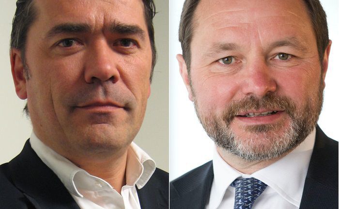 Investmentchefs bei Degroof Petercam AM: Guy Lerminiaux (r.) ist für Aktien zuständig, Peter De Coensel verantwortet die Anlageklasse Anleihen beim belgischen Asset Manager.