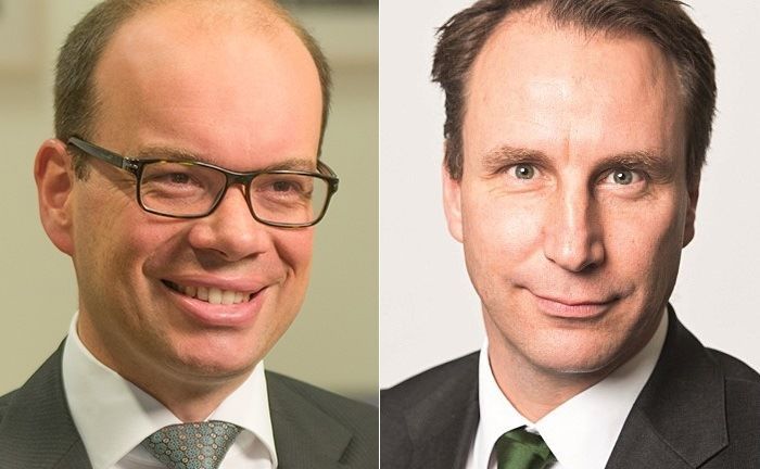 Frank Stefes (l.) und Robert Schlichting: Stefes übernimmt den Drittparteienvertrieb, während Schlichting als Leiter Institutioneller Vertrieb für Deutschland und Österreich bei Lombard Odier IM einsteigt.