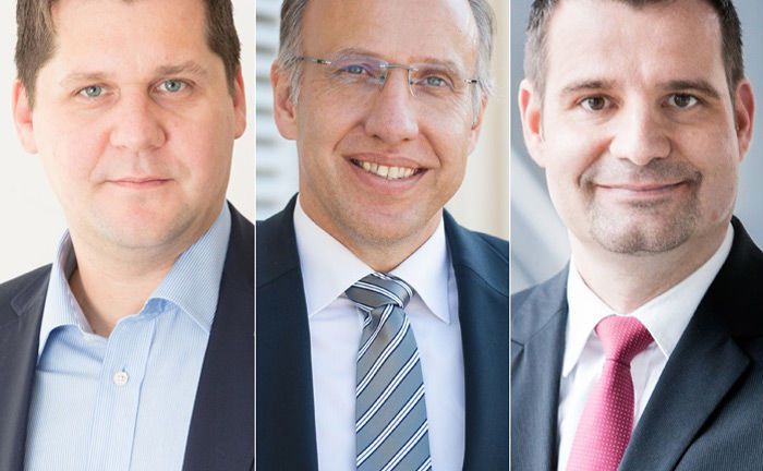 Drei der sechs Befragten zum Thema Research (v.l.): Alexander Braun, Thomas Wüst und Oliver Luckenbach.