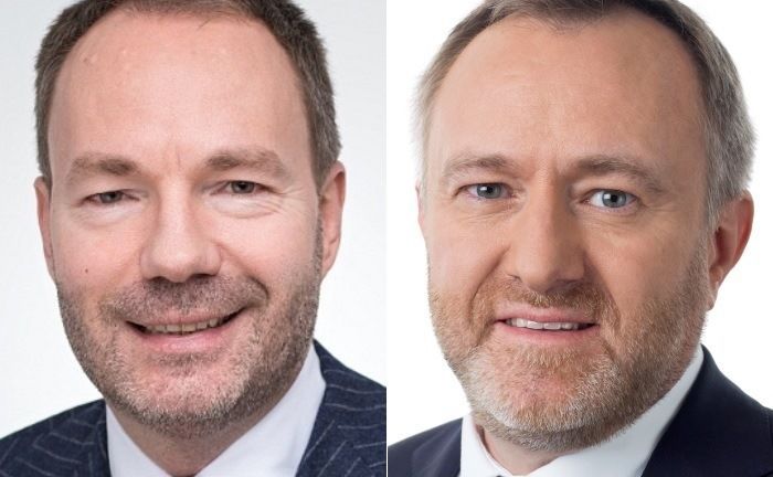 Torben Dunkel (l.), bei Aviva Investors Leiter Institutionelle Kunden, und Portfoliomanager Florent Del Picchia. 