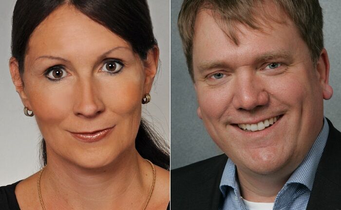 Gösta Jamin (r.) und Stefanie Hehn lehren an der Hochschule für Wirtschaft und Gesellschaft Ludwigshafen am Rhein.
