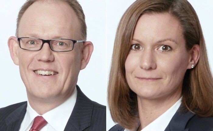 Warburg-Invest-Vorstandschef Carsten Schmeding (l.) und die neue Vorständin Caroline Specht. 