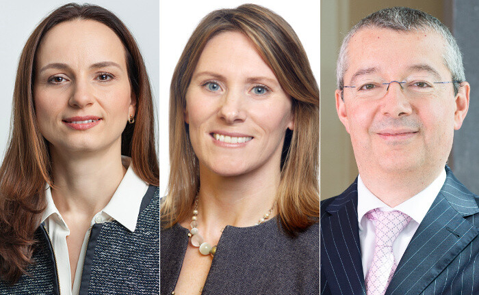 Maria Haindl, Michelle Owen, Corrado Palmieri (v.l.): Die Deutsche Bank hat drei Positionen im Bereich Produkt der neuen Sparte besetzt. | © Internationale Privatkundenbank