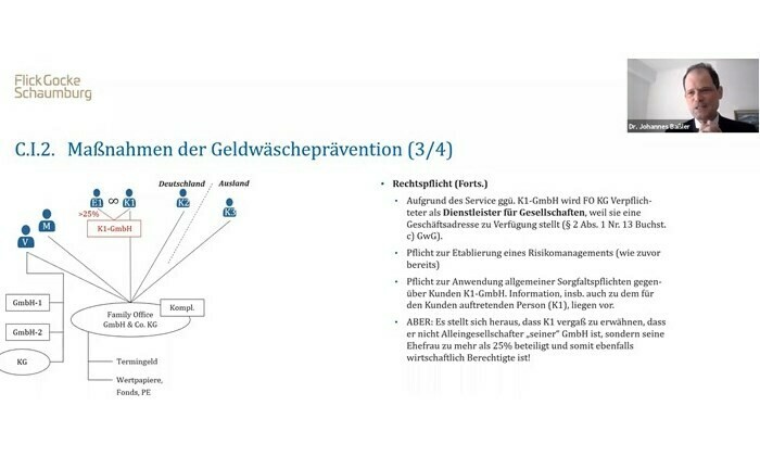 Screenshot aus der Master Class „Die Beachtung von Rechtspflichten“