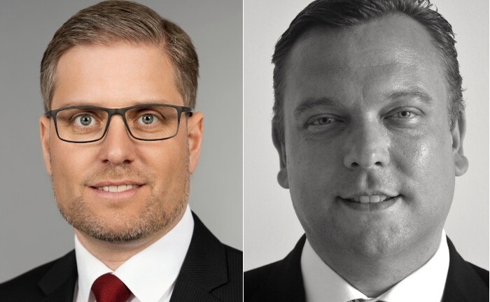 Steffen Schill (l.) und Michael Neff leiten künftig zwei Teilsegmente im Private Wealth Mangement der DZ Privatbank: Schill verantwortet das Segment Wealth-Management-Beratung & Vertriebsmanagement, Neff kümmert sich ab August um das Beratungsgeschäft der Bank. | © DZ Privatbank