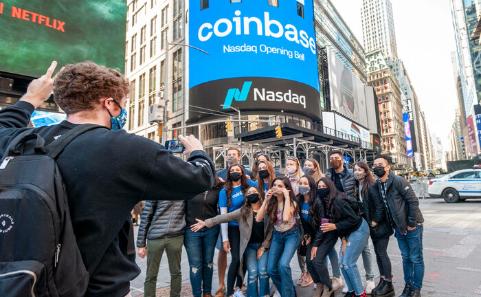 Börsengang der Handelsplattform für Kryptowährungen Coinbase