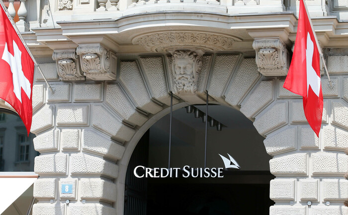 Eingang der Credit Suisse am Zürcher Paradeplatz