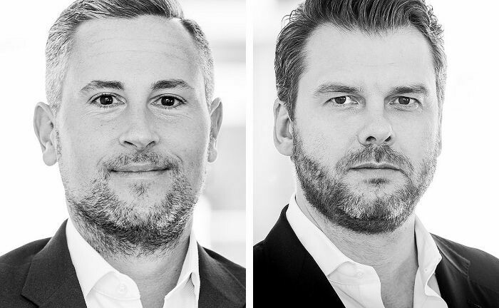 Loanland Geschäftsführer Daniel Schmidt (l.) und Steffen Ricken, Vorstandsvorsitzender der NAS Invest