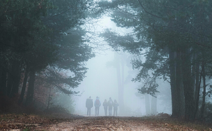 Menschen im Nebel