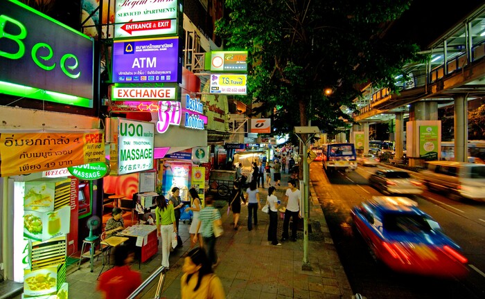 Geschäftszentrum rund um die Silom Road in Bangkok