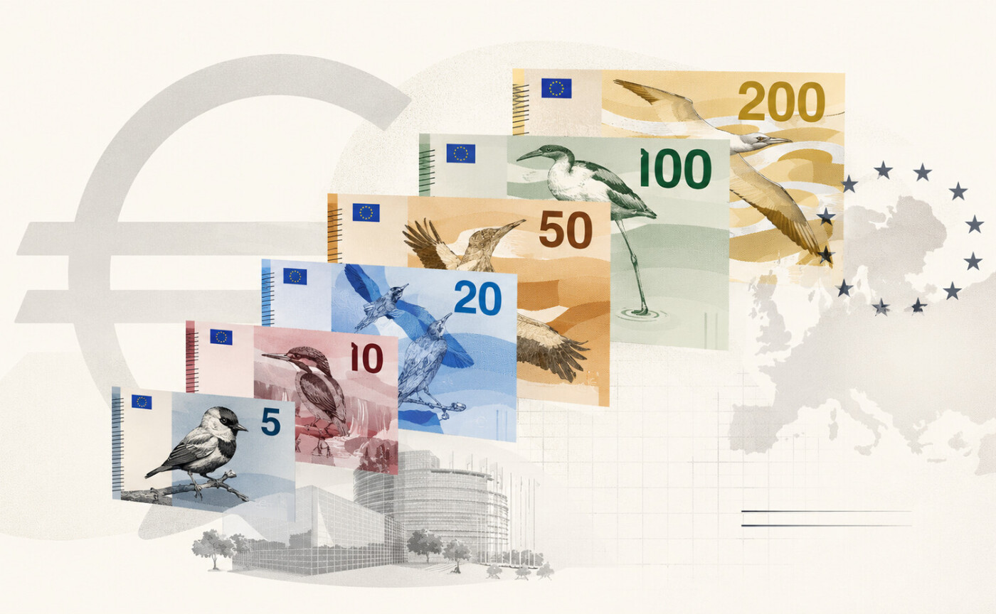 Einige der Entw&uuml;rfe f&uuml;r Euroscheine
