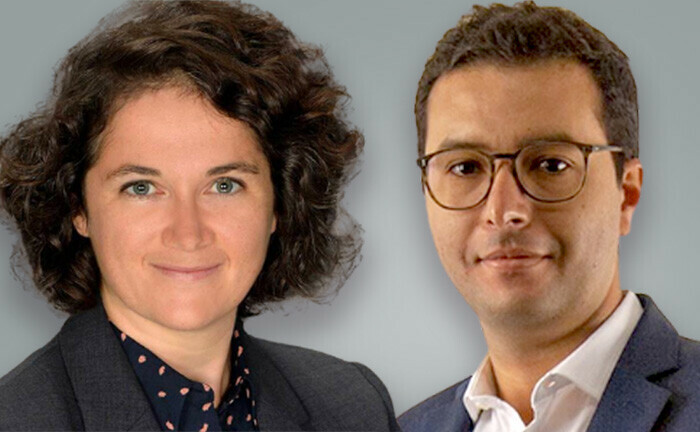 Candriam-Spezialisten Alix Chosson (l.) und Marouane Bouchriha