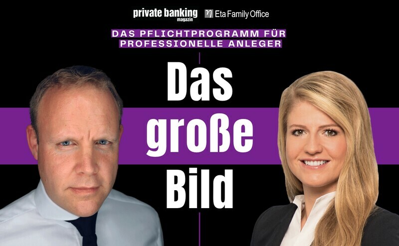 Christian Hammes spricht mit Carolin Schulze Palstring vom Private Banking des Bankhauses Metzler. | © private banking magazin / Jessica Hunold