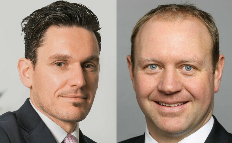 Josef Schmid (links) leitet das neue Team der Hypovereinsbank in Oberbayern Nord, Thomas Zehentbauer das Team in Niederbayern.