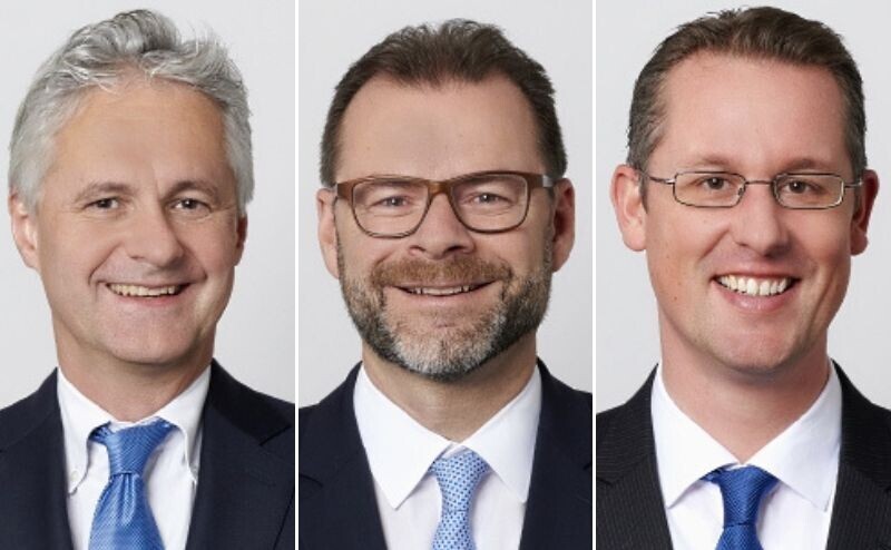 Gründungspartner Hansruedi Scherer (l.) geht in den Ruhestand, befördert werden unter anderem Andreas Reichlin und Stephan Skaanes (r.). | © PPC Metrics