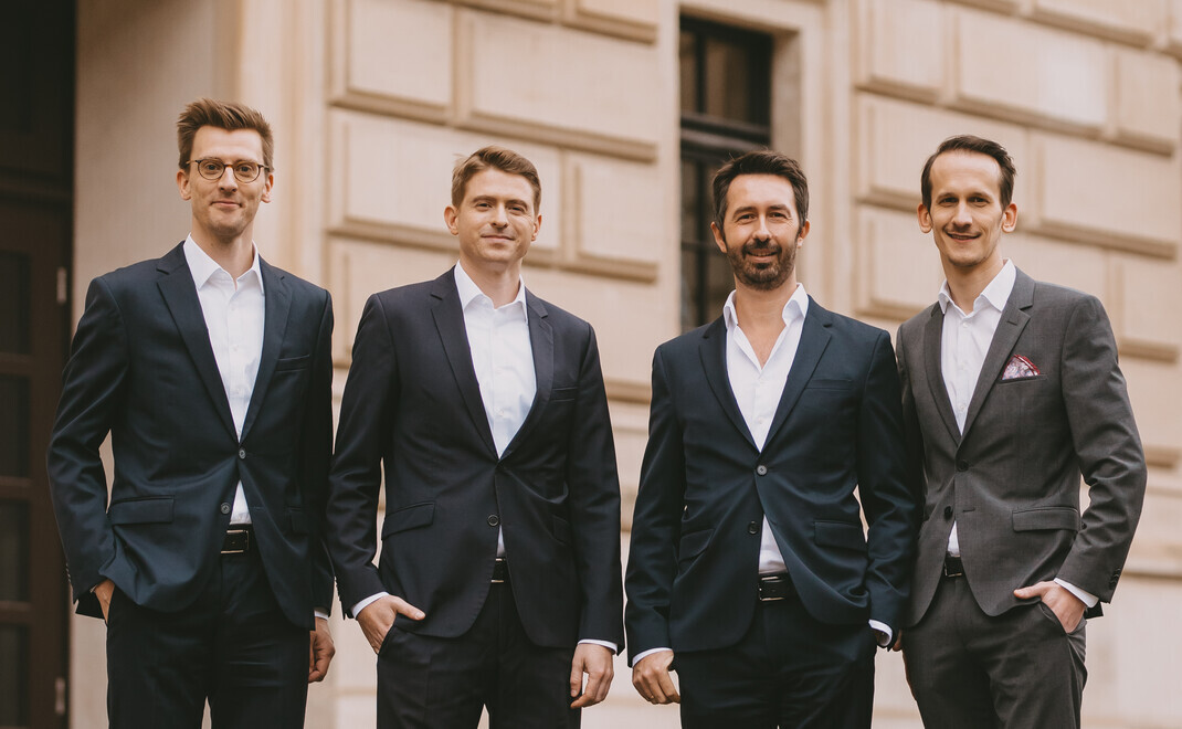 Die Gründer der Private-Clients-Boutique Pure Tax & Law von links nach rechts: Patrick Schultes, Benjamin Rothmund, Marc Hauser und Patrick Grosse.