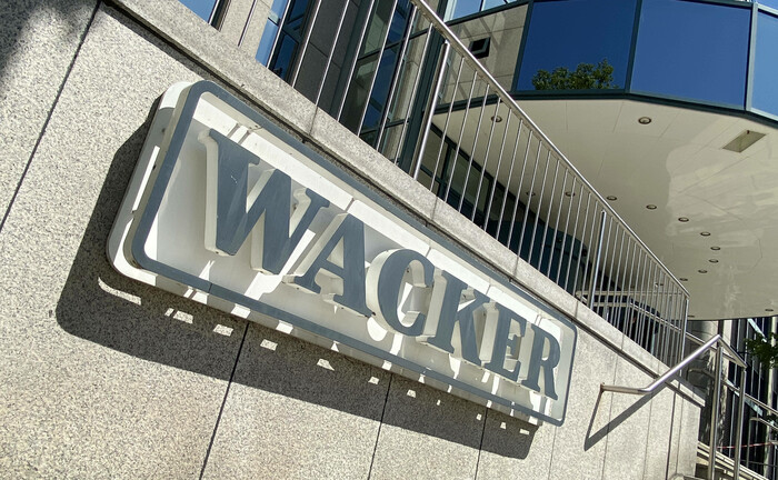 Eingang zum Stammsitz von Wacker Chemie in München