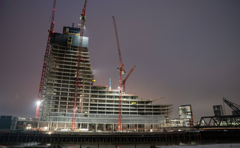 Der Elbtower in Hamburg soll einmal 245 Meter hohes Wahrzeichen der Stadt sein