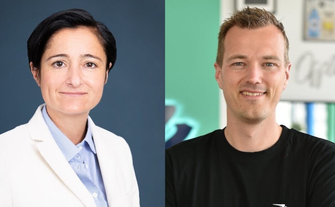 Harvest-Chefin Virginie Fauvel und Fincite-CEO Ralf Heim
