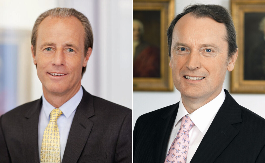 Hendrik Riehmer, bis Freitag privat haftender Gesellschafter bei Berenberg, (l.) neben Verwaltungsratsvorsitz Hans-Walter Peters
