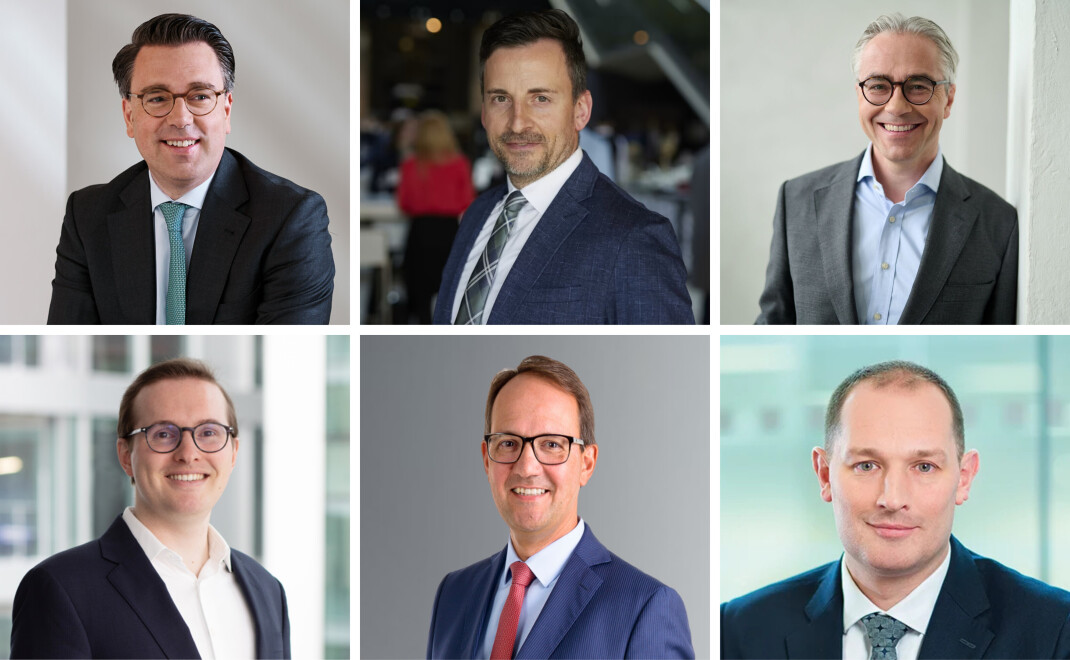 Julien Zornig von Astorius, Ronny Gwerder von Wellington Management, Thomas Weinmann von Reia, Jan Verstraete von Hamilton Lane, Christian Puschmann von Neuberger Berman und Stuart Mathieson von Barings