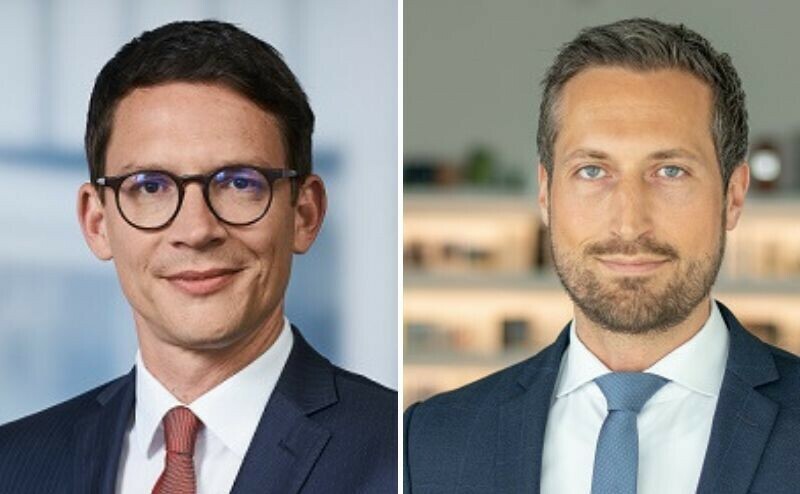 Nico Keller (l.) und Philipp Benseler steigen bei der BNP Paribas Real Estate Holding auf