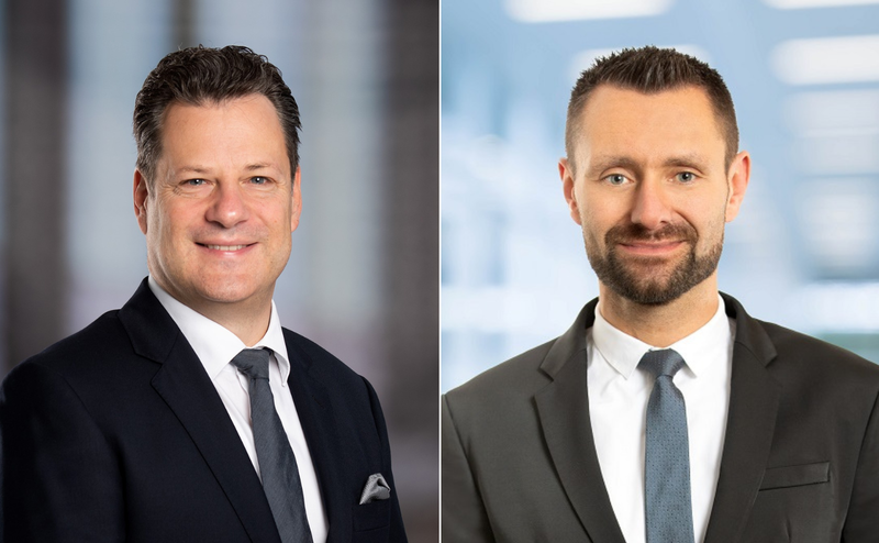 René Lindner (links) ist neuer Leiter am neuen Wealth-Management-Standort der BW-Bank in Baden-Baden, Paul Kaminski (rechts) leitet seit Januar den Standort Hamburg. | © BW-Bank