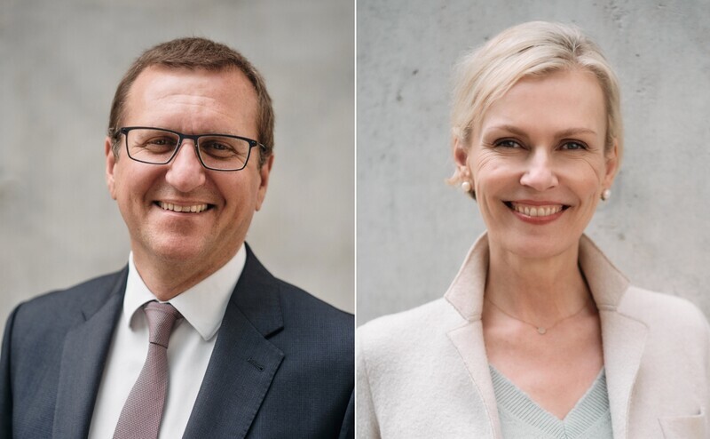 Silvia Richter und Christian Nemeth: Sie starten im 1. Juli gemeinsam im Vorstand der Zürcher Kantonalbank Österreich.