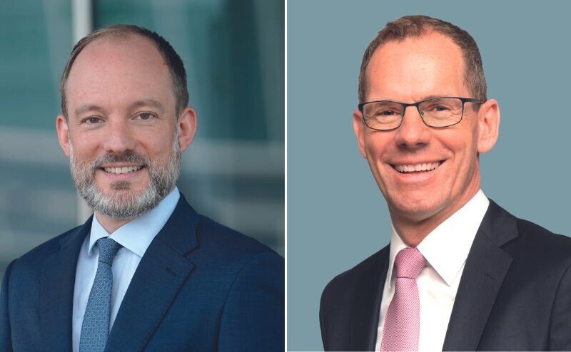 Thomas Bloch von der Deutschen Betriebsrenten Holding (li.) und Michael Seedorf von Allianz Global Investors