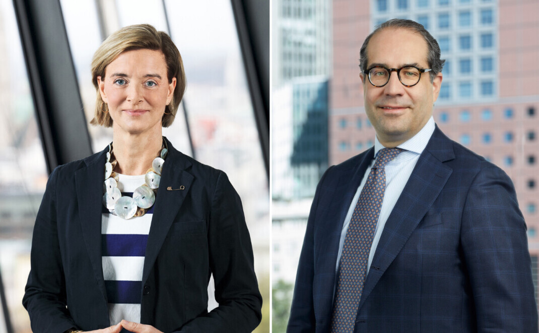 Valerie Brunner, Raiffeisen Bank International, und Christian Zahn von Oddo BHF