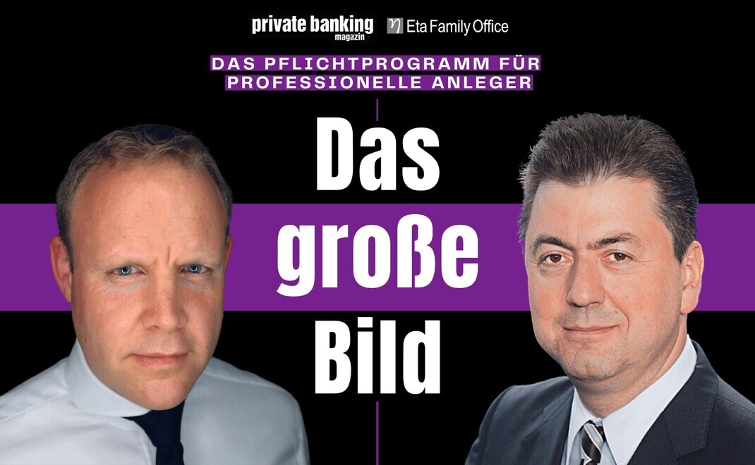 Robert Halver, Kapitalmarktstratege der Baader Bank (rechts), war erneut im Podcast „Das große Bild“ von Christian Hammes zu Gast.